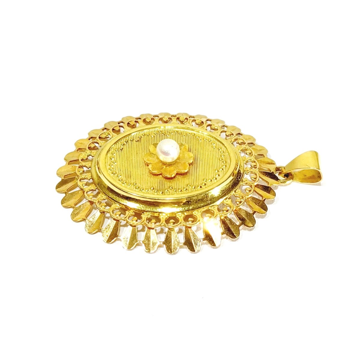 Pendentif en or jaune, or rose et perle - Castafiore