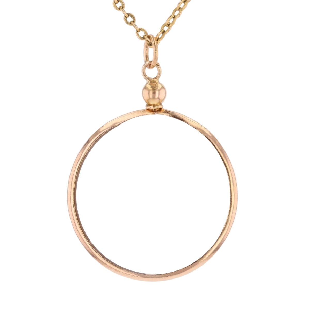 Round glass and rose gold