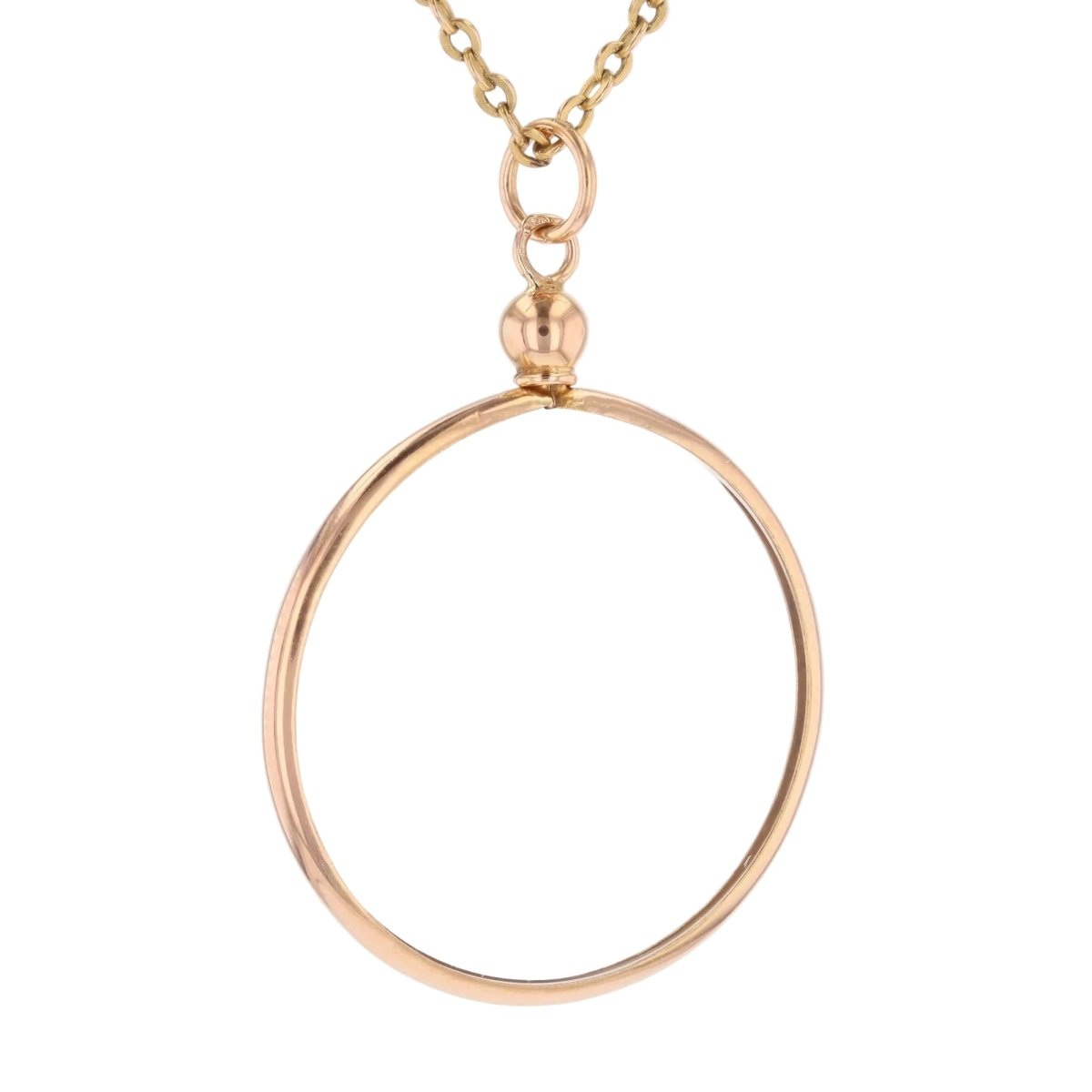 Round glass and rose gold