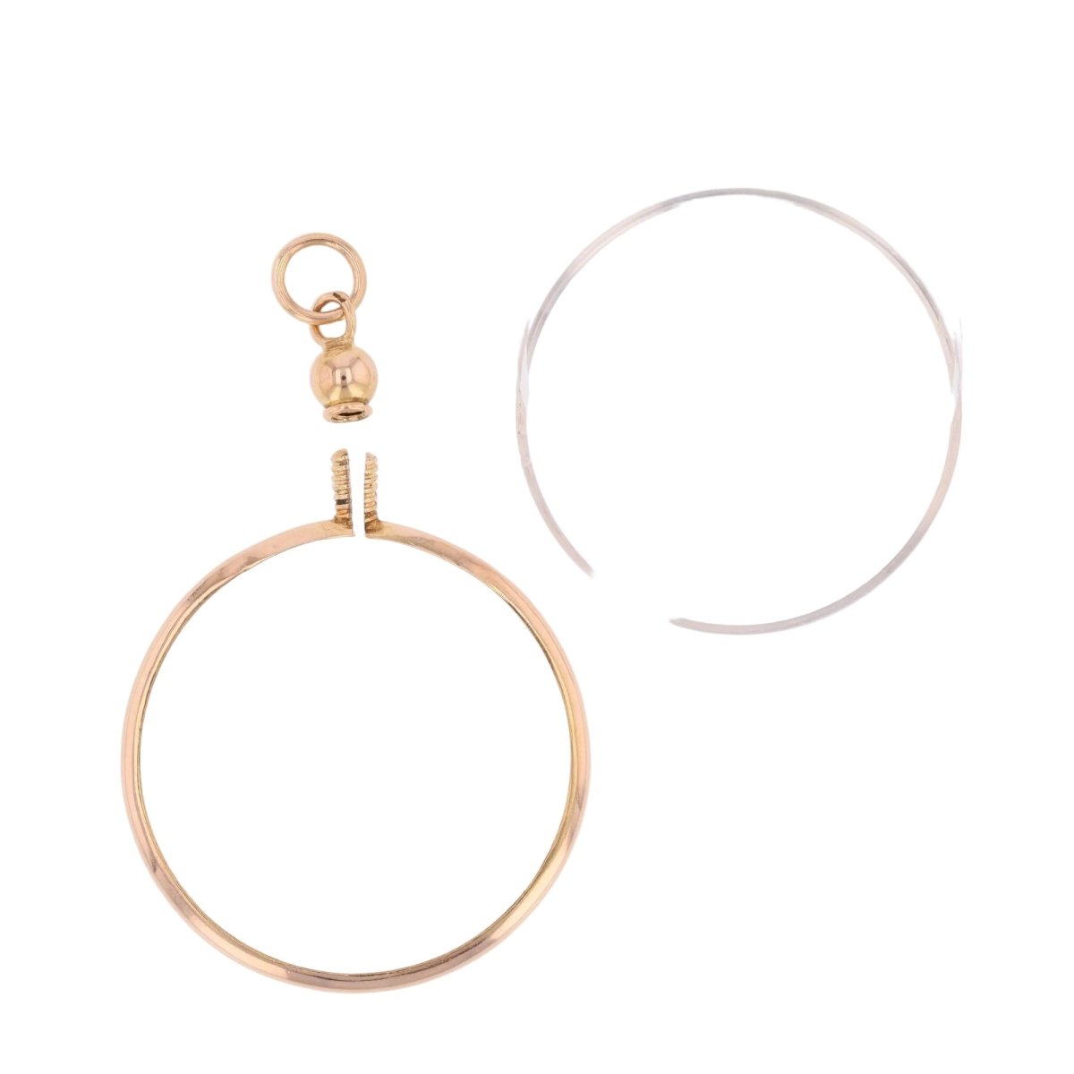 Round glass and rose gold