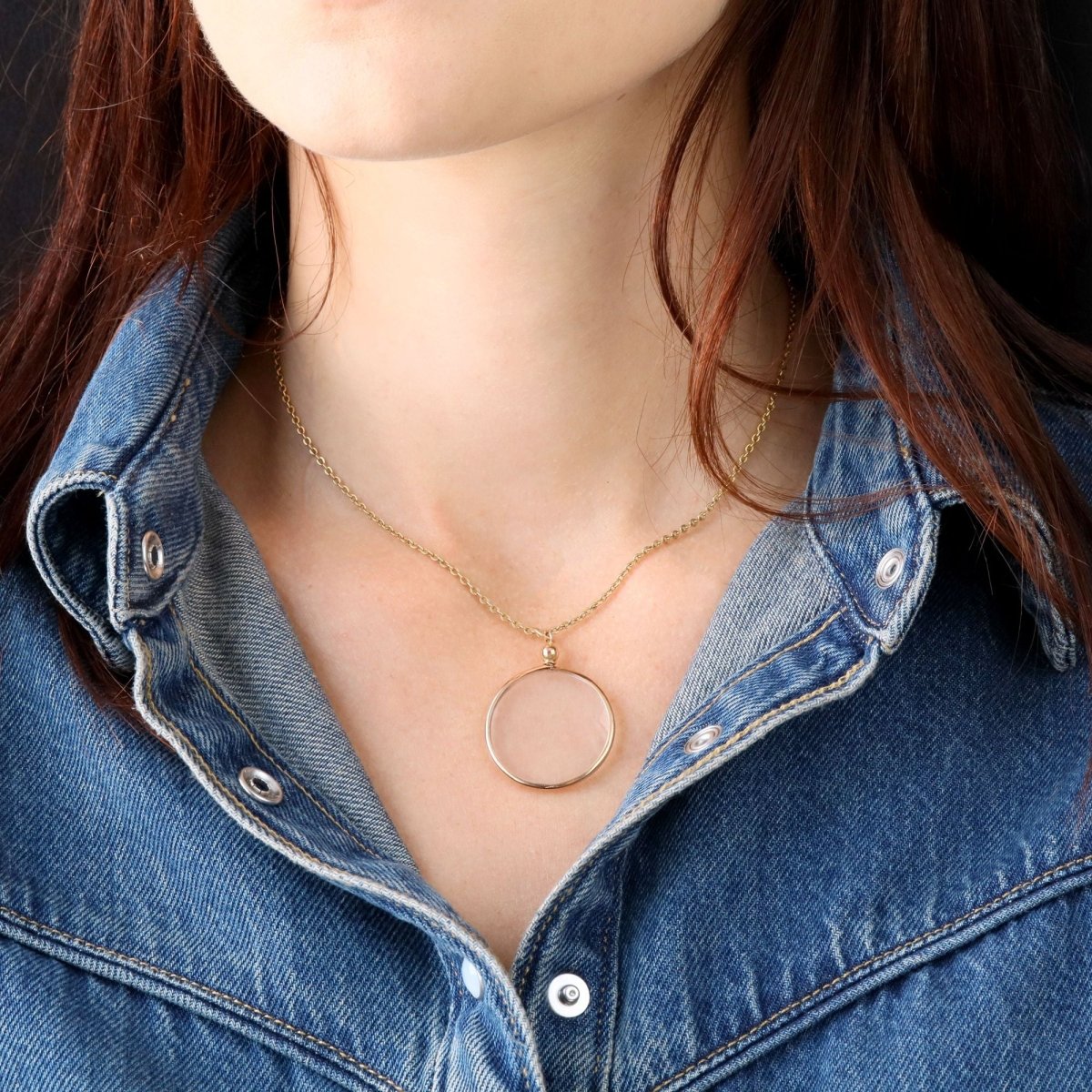 Round glass and rose gold