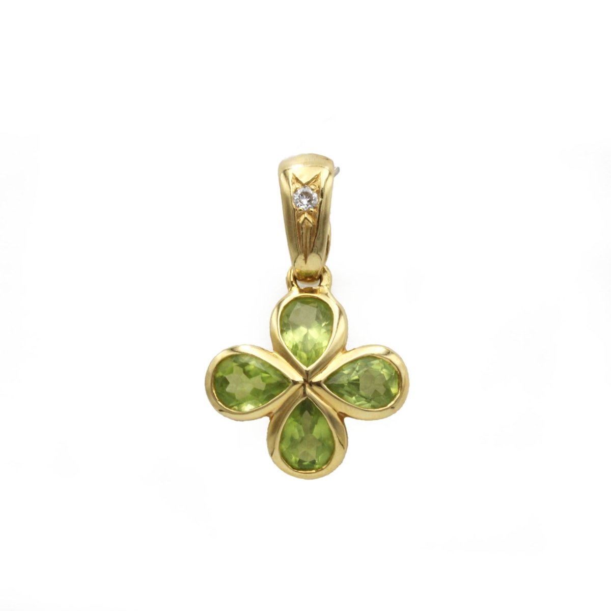 Pendentif en or jaune, périodes et diamant - Castafiore