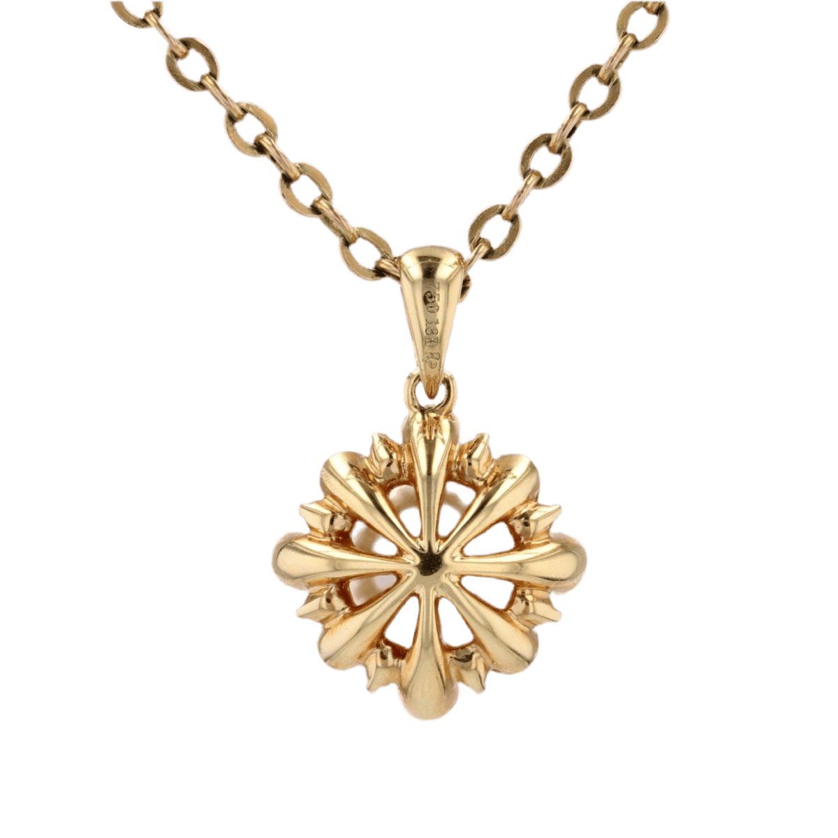 Pendentif en or jaune, perle et diamants - Castafiore