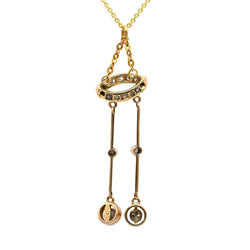 Pendentif en or jaune, perle et diamants - Castafiore