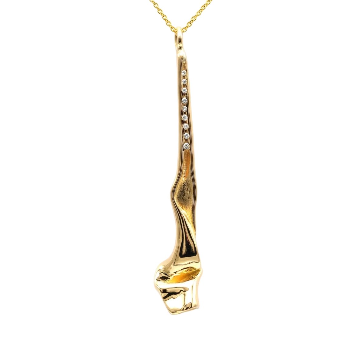 Pendentif en or jaune, perle et diamants - Castafiore