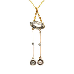 Pendentif en or jaune, perle et diamants - Castafiore
