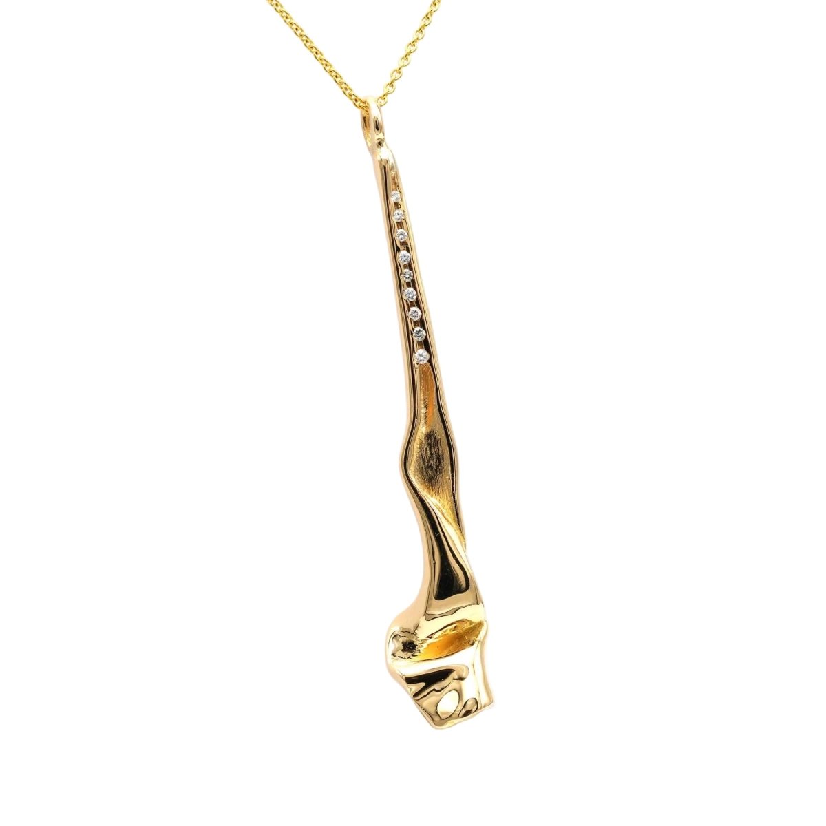 Pendentif en or jaune, perle et diamants - Castafiore