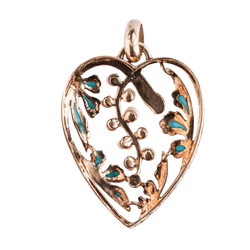 Pendentif en or jaune, perles, émail et diamant - Castafiore