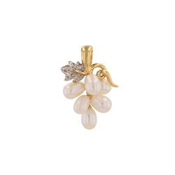 Pendentif en or jaune, perles et diamant - Castafiore