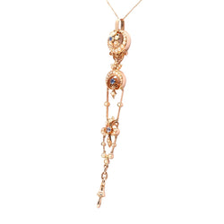 Pendentif en or jaune, perles et saphirs - Castafiore