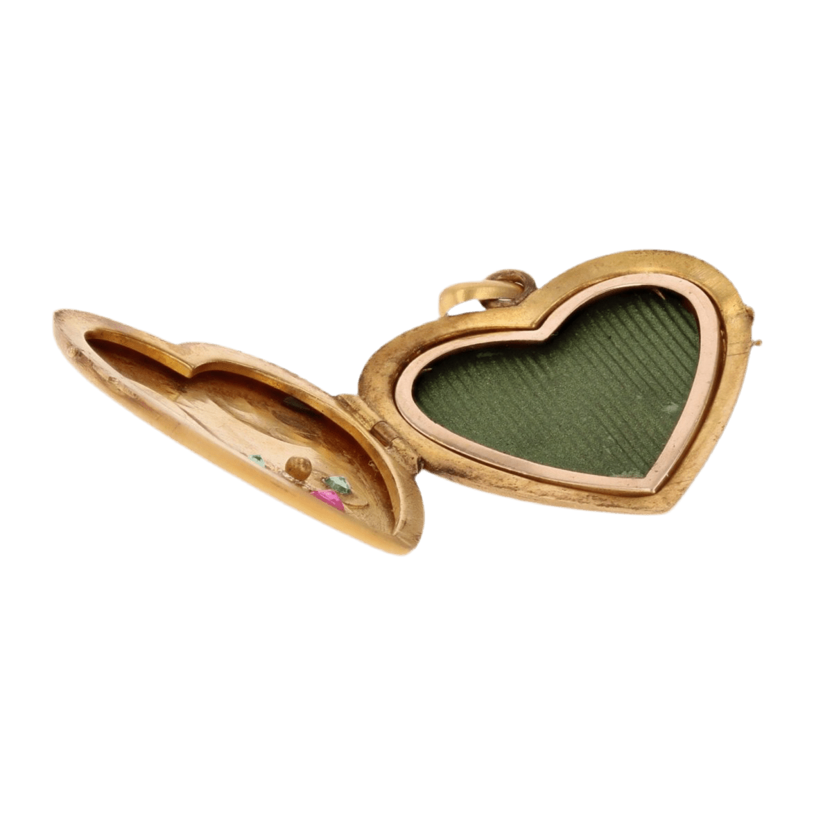 Pendentif en or jaune, perles, saphir, rubis et émeraude - Castafiore