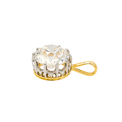 Pendentif en or jaune, platine et diamant - Castafiore