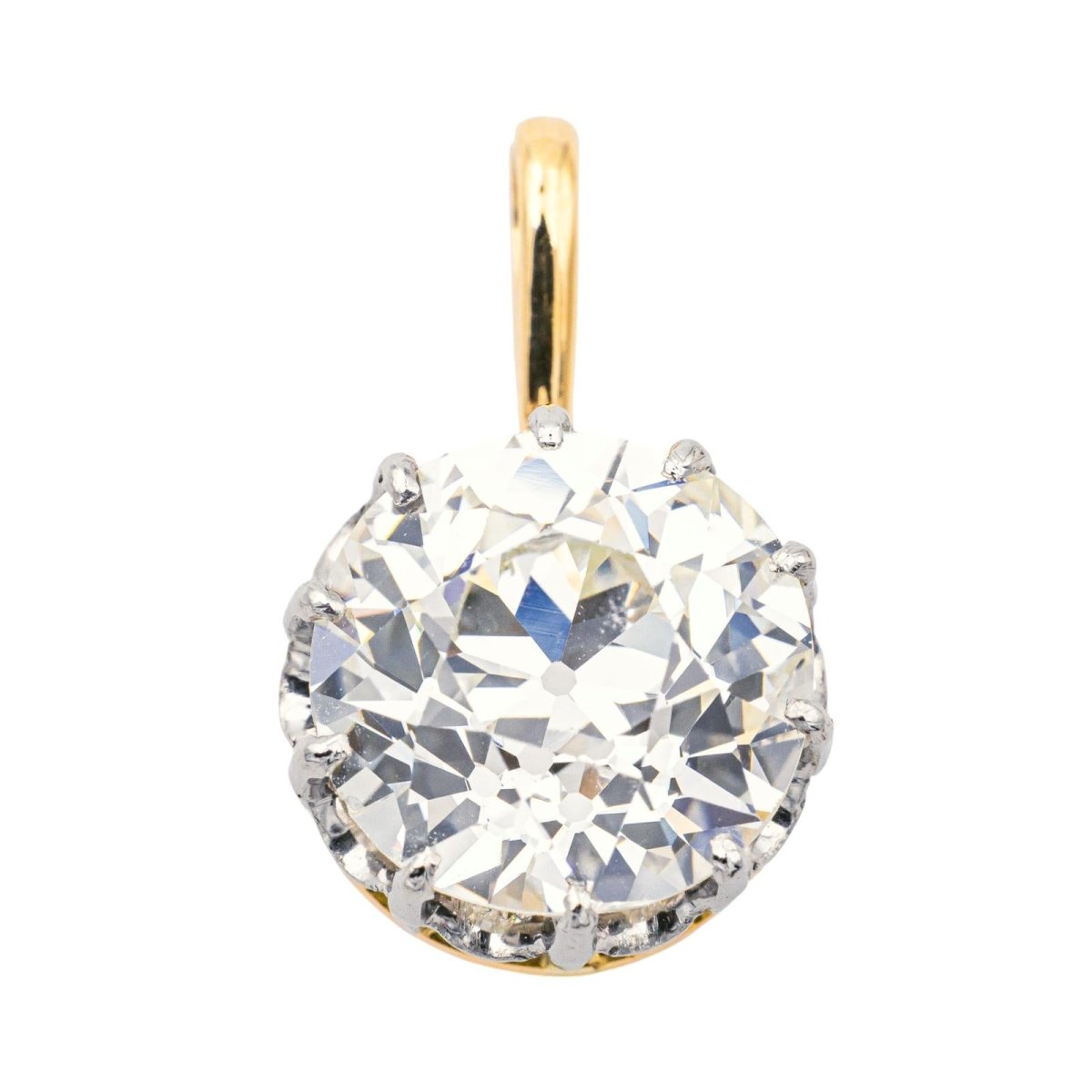 Pendentif en or jaune, platine et diamant - Castafiore