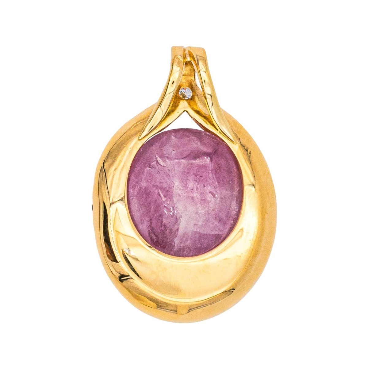 Pendentif en or jaune, rubis et diamants - Castafiore
