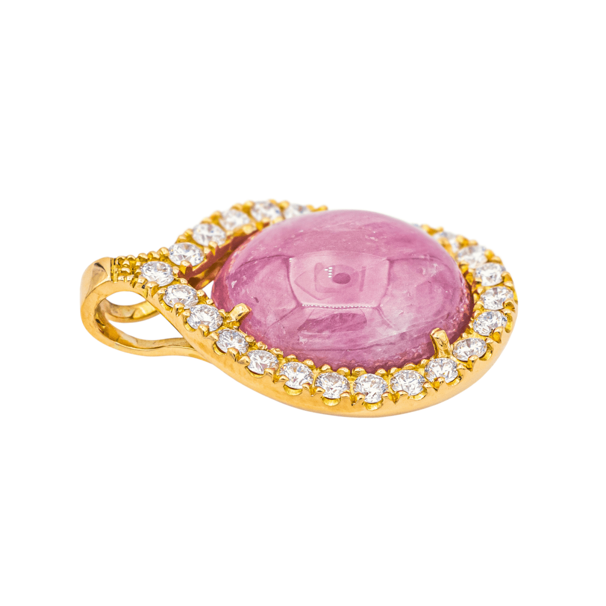 Pendentif en or jaune, rubis et diamants - Castafiore