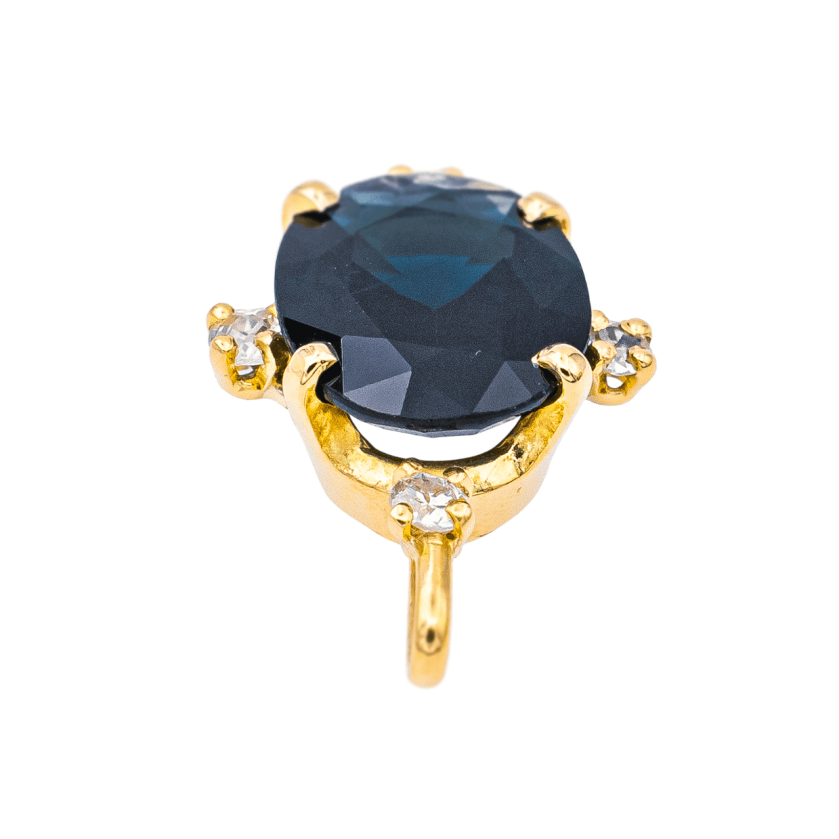 Pendentif en or jaune, saphir et diamants - Castafiore