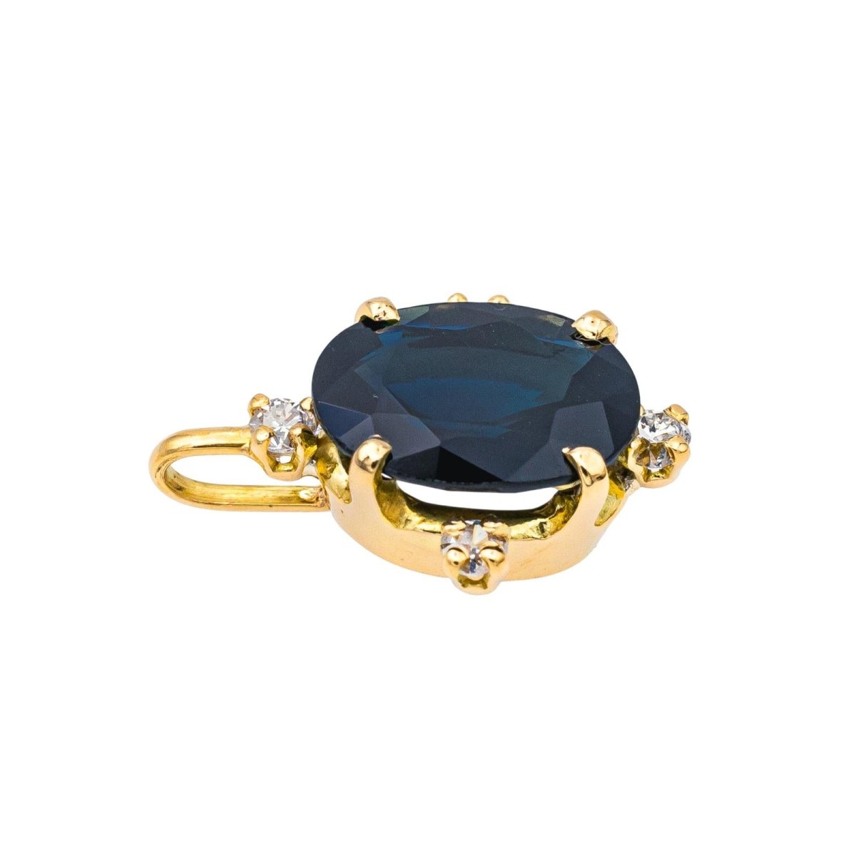 Pendentif en or jaune, saphir et diamants - Castafiore