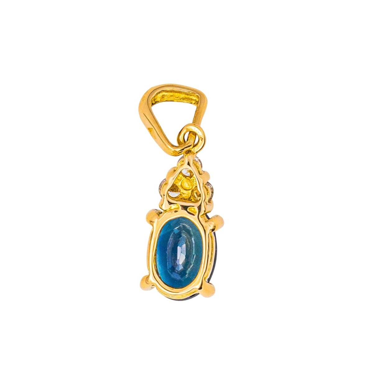 Pendentif en or jaune, saphir et diamants - Castafiore