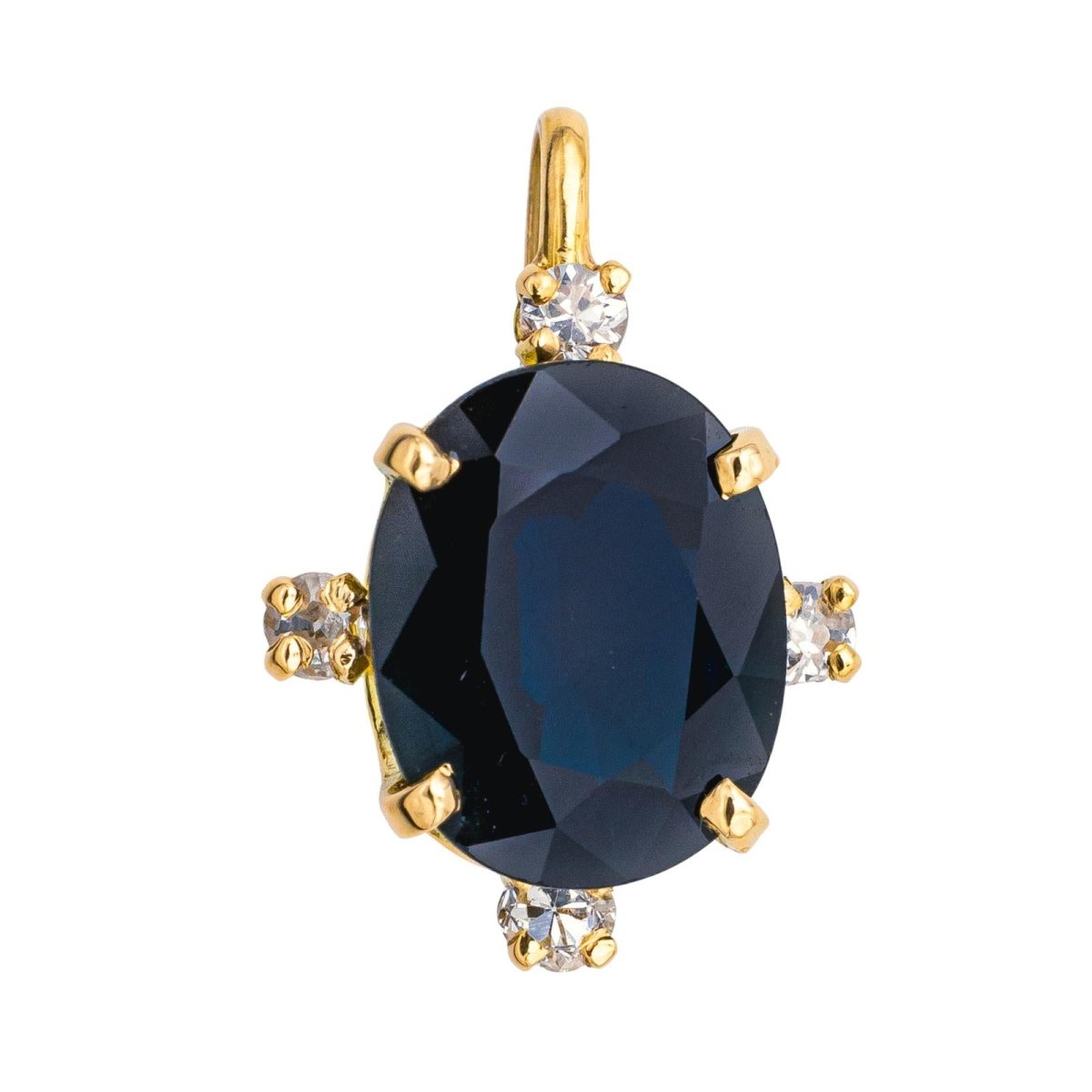 Pendentif en or jaune, saphir et diamants - Castafiore