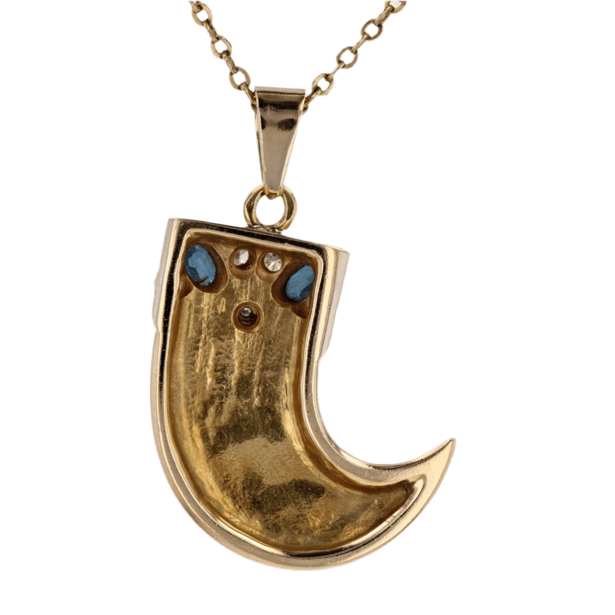 Pendentif en or jaune, saphirs et diamants - Castafiore