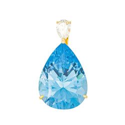 Pendentif en or jaune, topaze et diamants - Castafiore