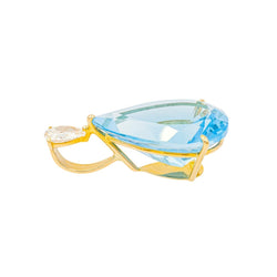 Pendentif en or jaune, topaze et diamants - Castafiore