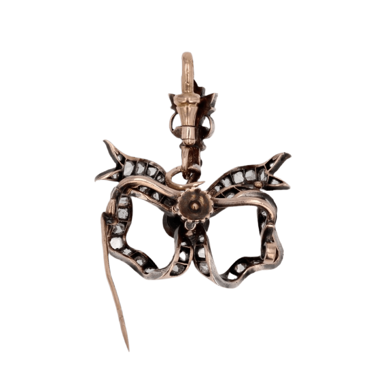 Pendentif en or rose, argent et diamants - Castafiore