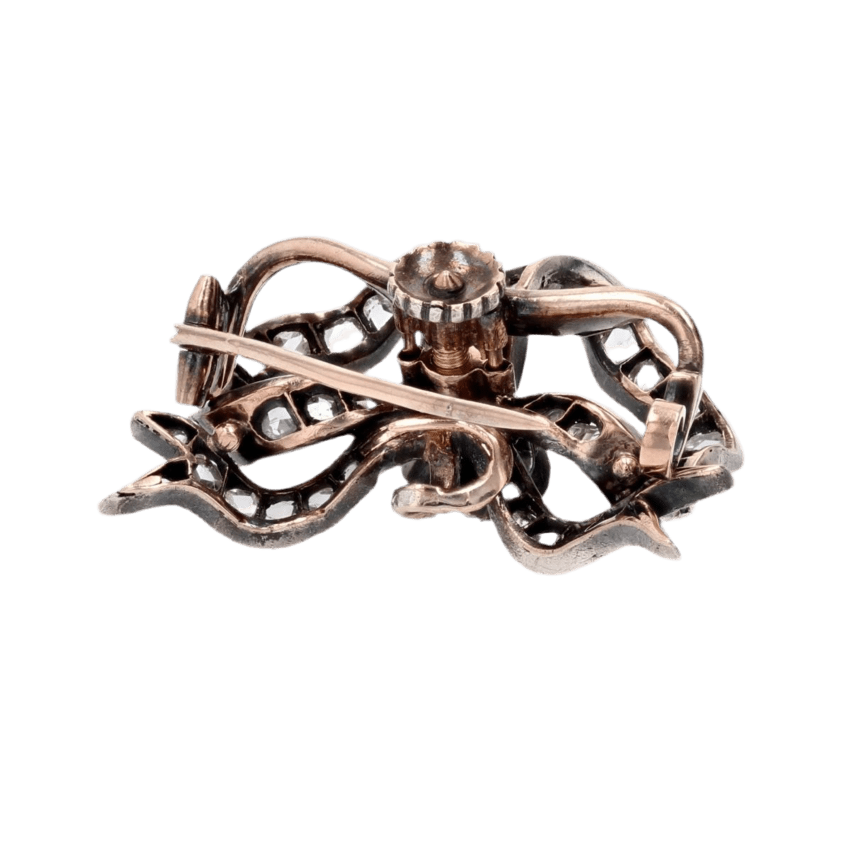 Pendentif en or rose, argent et diamants - Castafiore