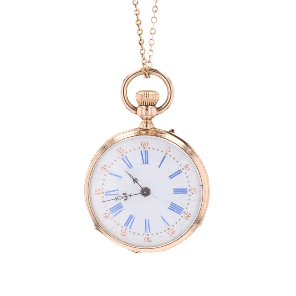 Pendentif en or rose, émail et diamants - Castafiore