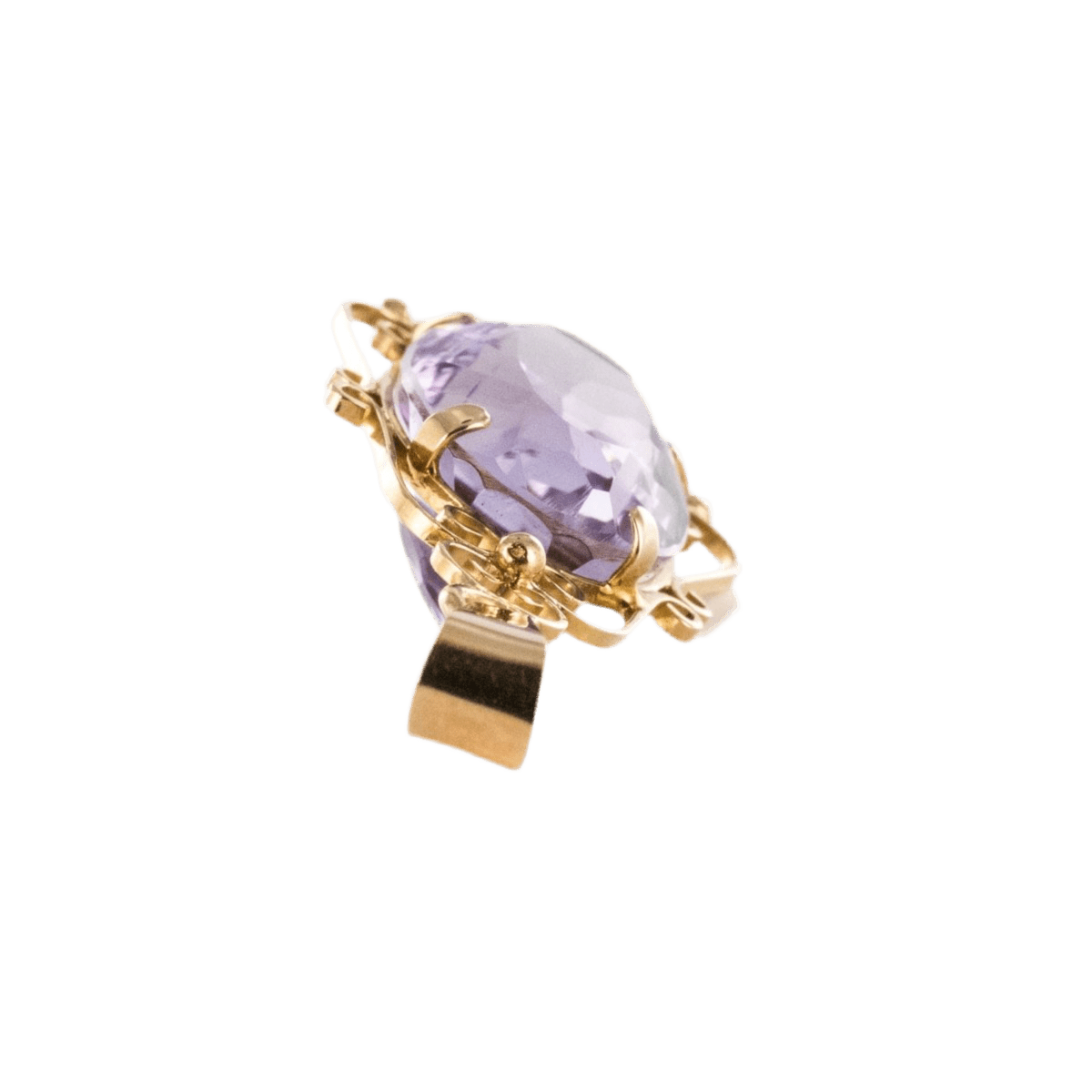 Pendentif en or rose et améthyste - Castafiore