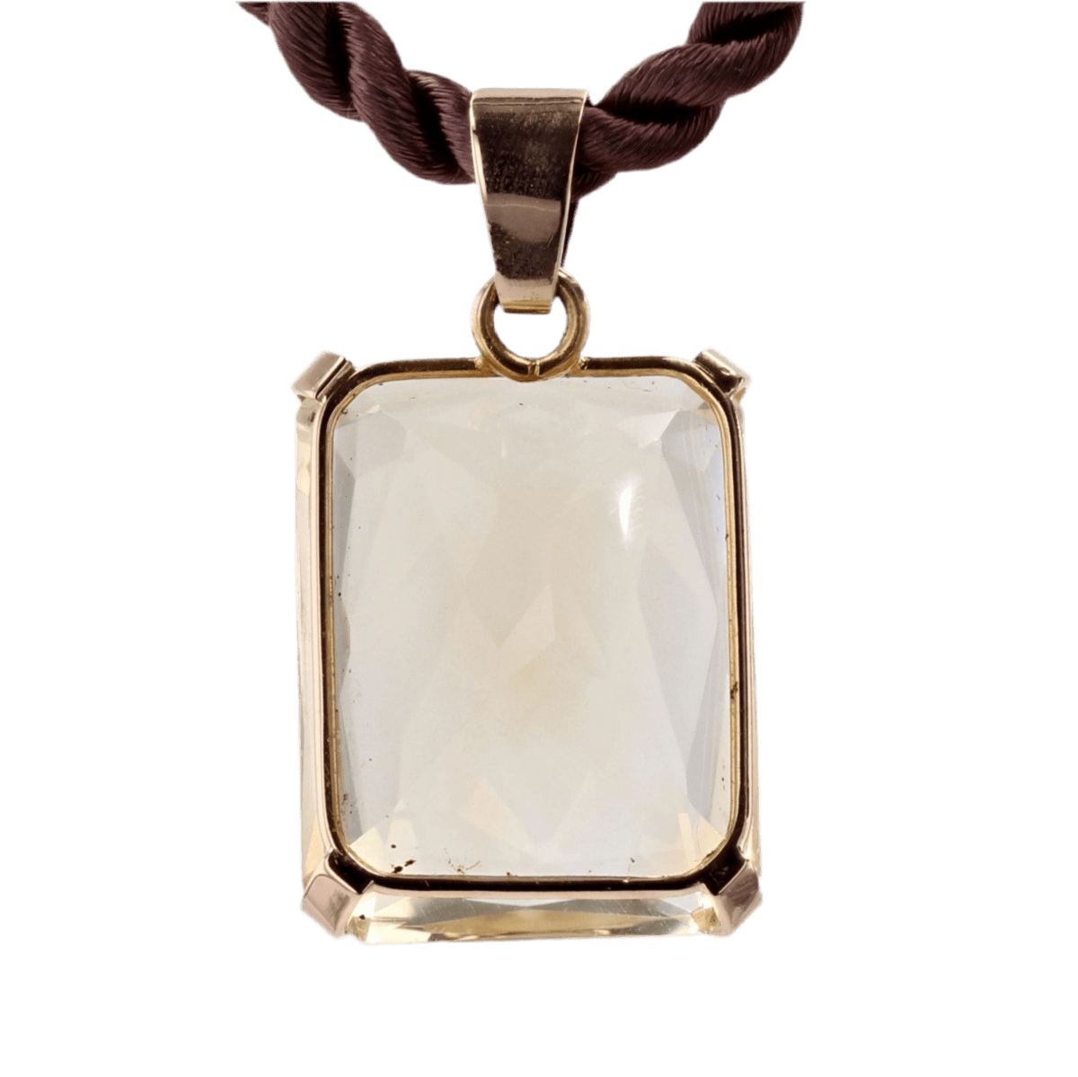 Pendentif en or rose et citrine - Castafiore