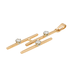 Pendentif en or rose et diamants - Castafiore