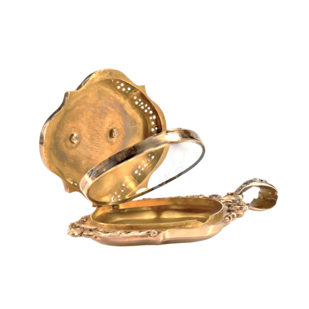 Pendentif en or rose et diamants - Castafiore