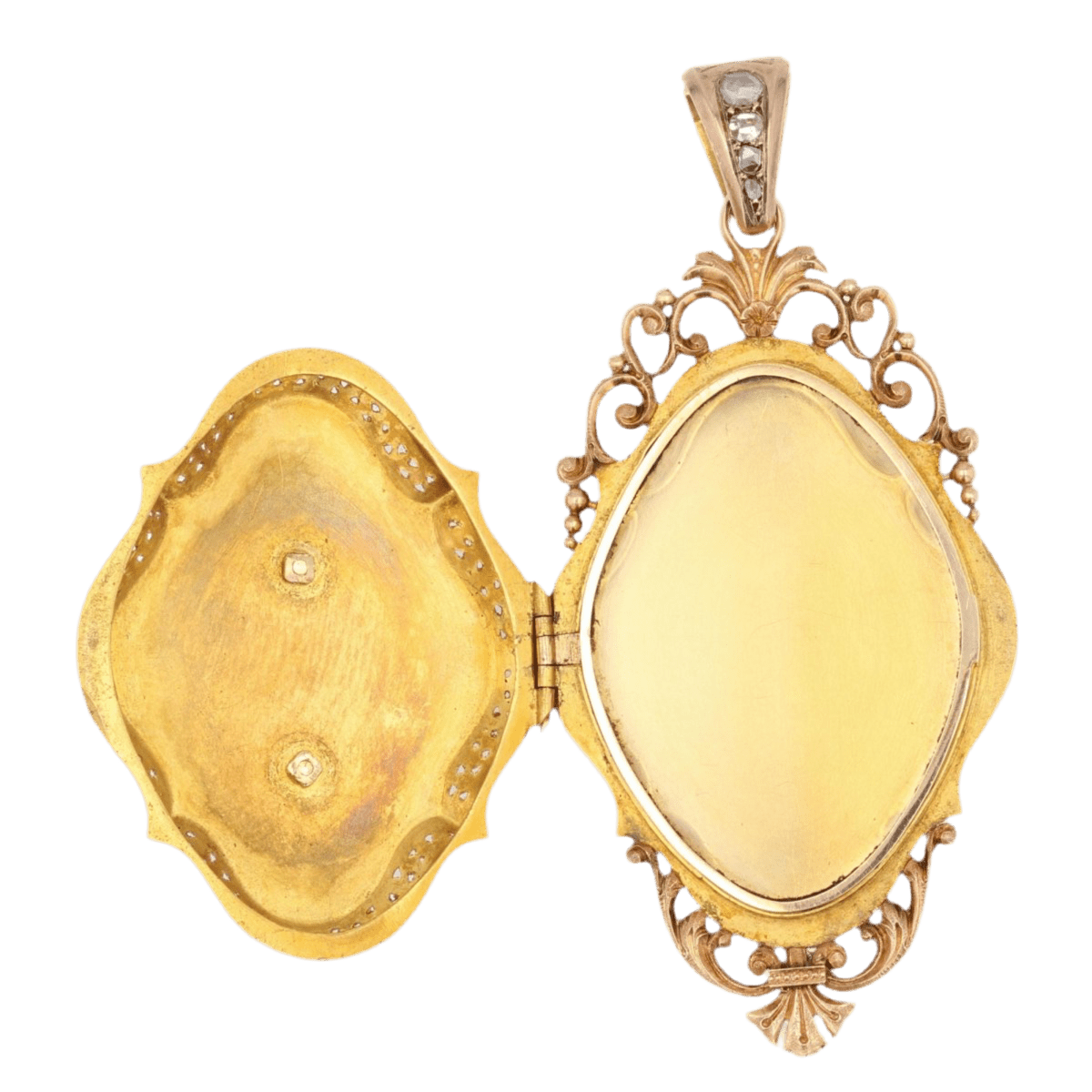 Pendentif en or rose et diamants - Castafiore