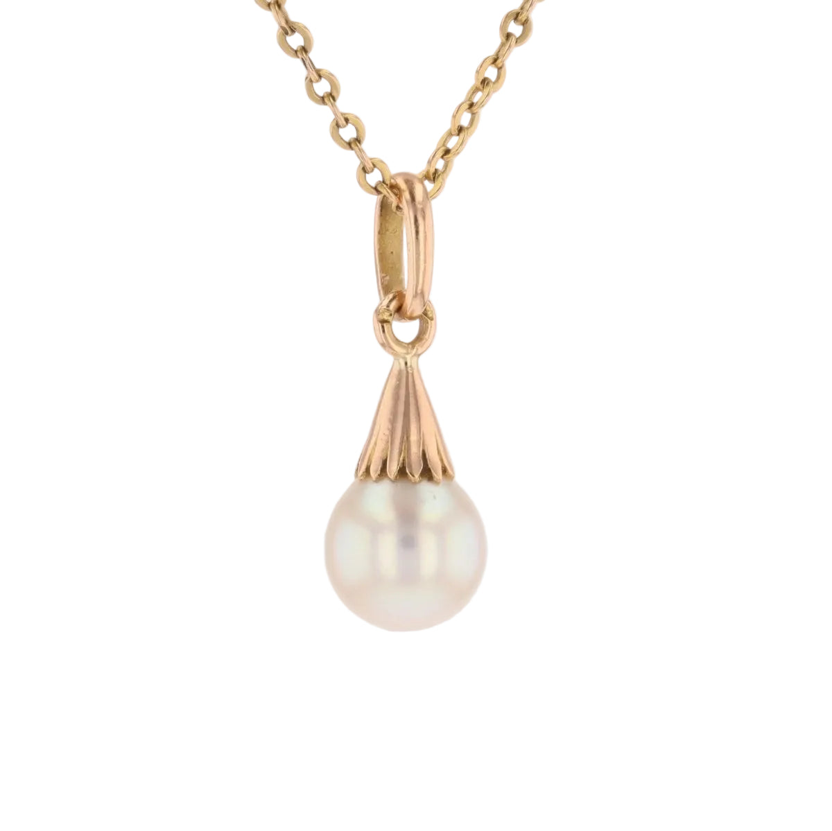 Pendentif en or rose et perle - Castafiore