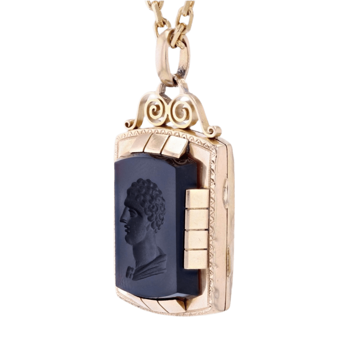 Pendentif en or rose et sardoine - Castafiore