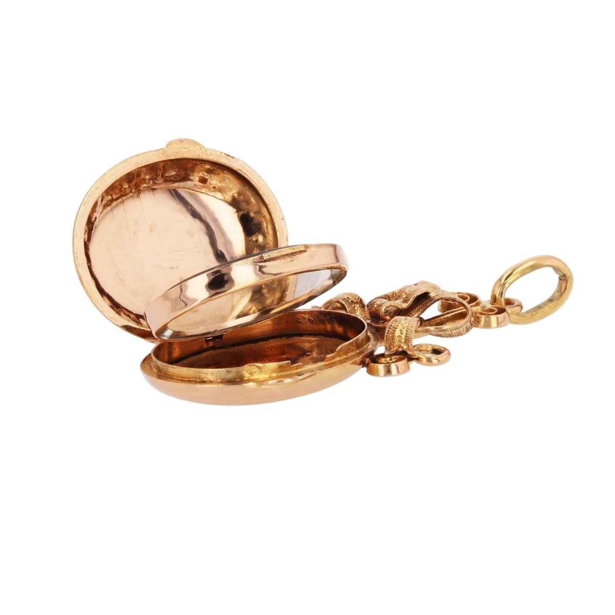 Pendentif en or rose, or vert et perle - Castafiore