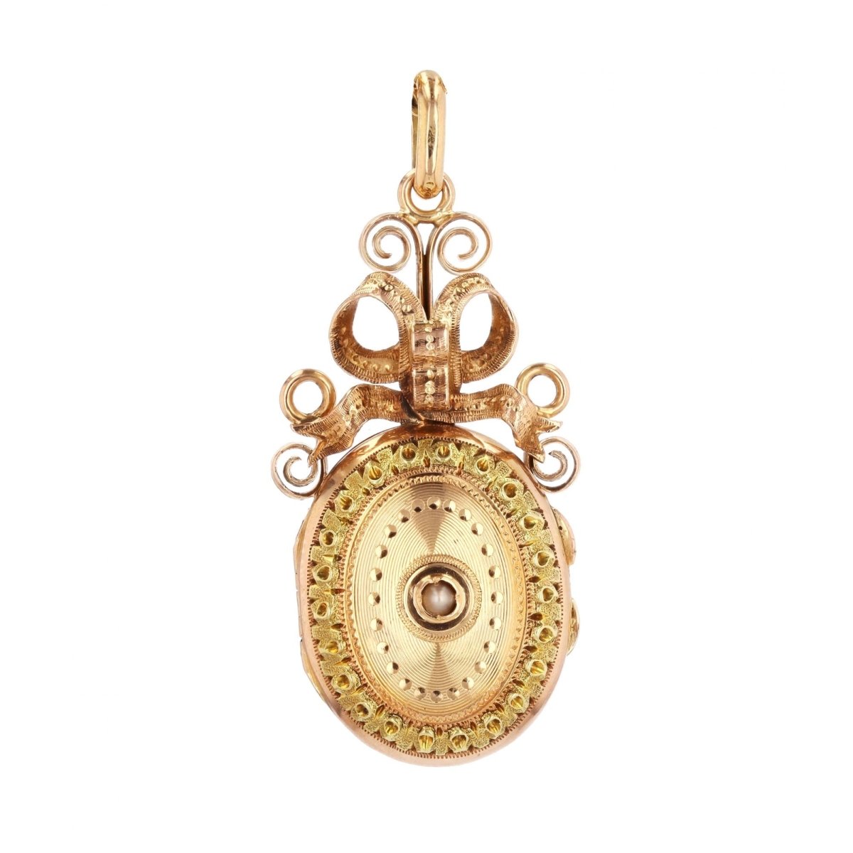 Pendentif en or rose, or vert et perle - Castafiore