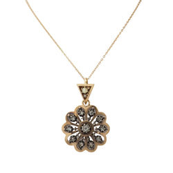 Pendentif en or rose, perles et diamants - Castafiore