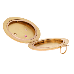 Pendentif en or rose, rubis et diamants - Castafiore