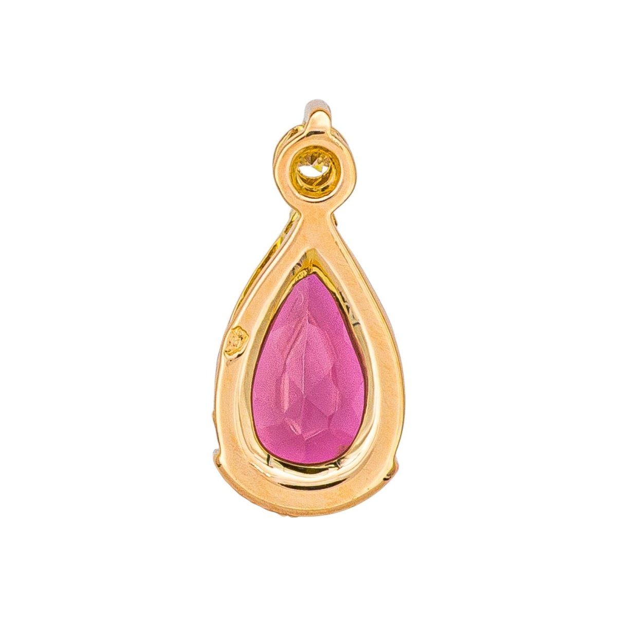 Pendentif en or rose, tourmaline et diamant - Castafiore