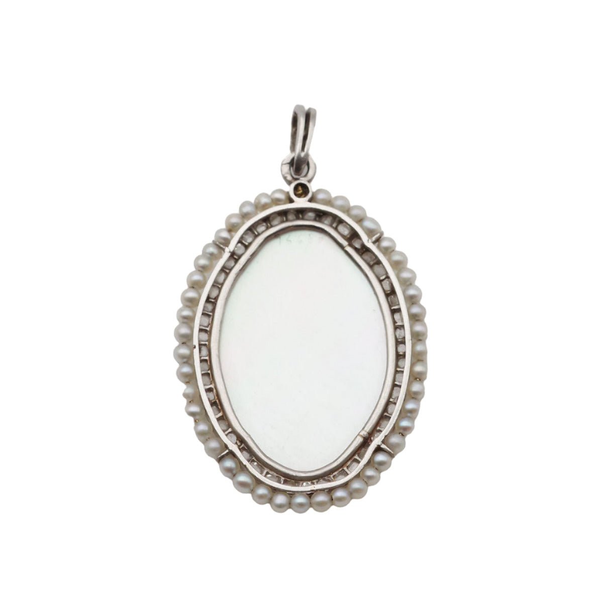 Pendentif en platine, perles et diamants - Castafiore