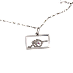 Pendentif en platine, rubis et diamants - Castafiore