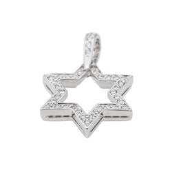 Pendentif Etoile Or blanc Diamant - Castafiore