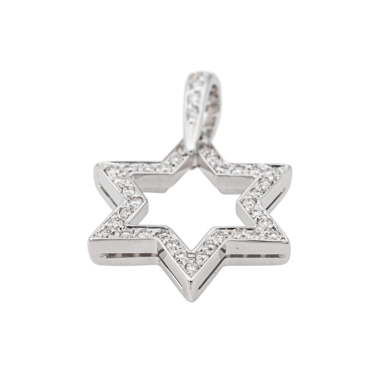 Pendentif Etoile Or blanc Diamant - Castafiore