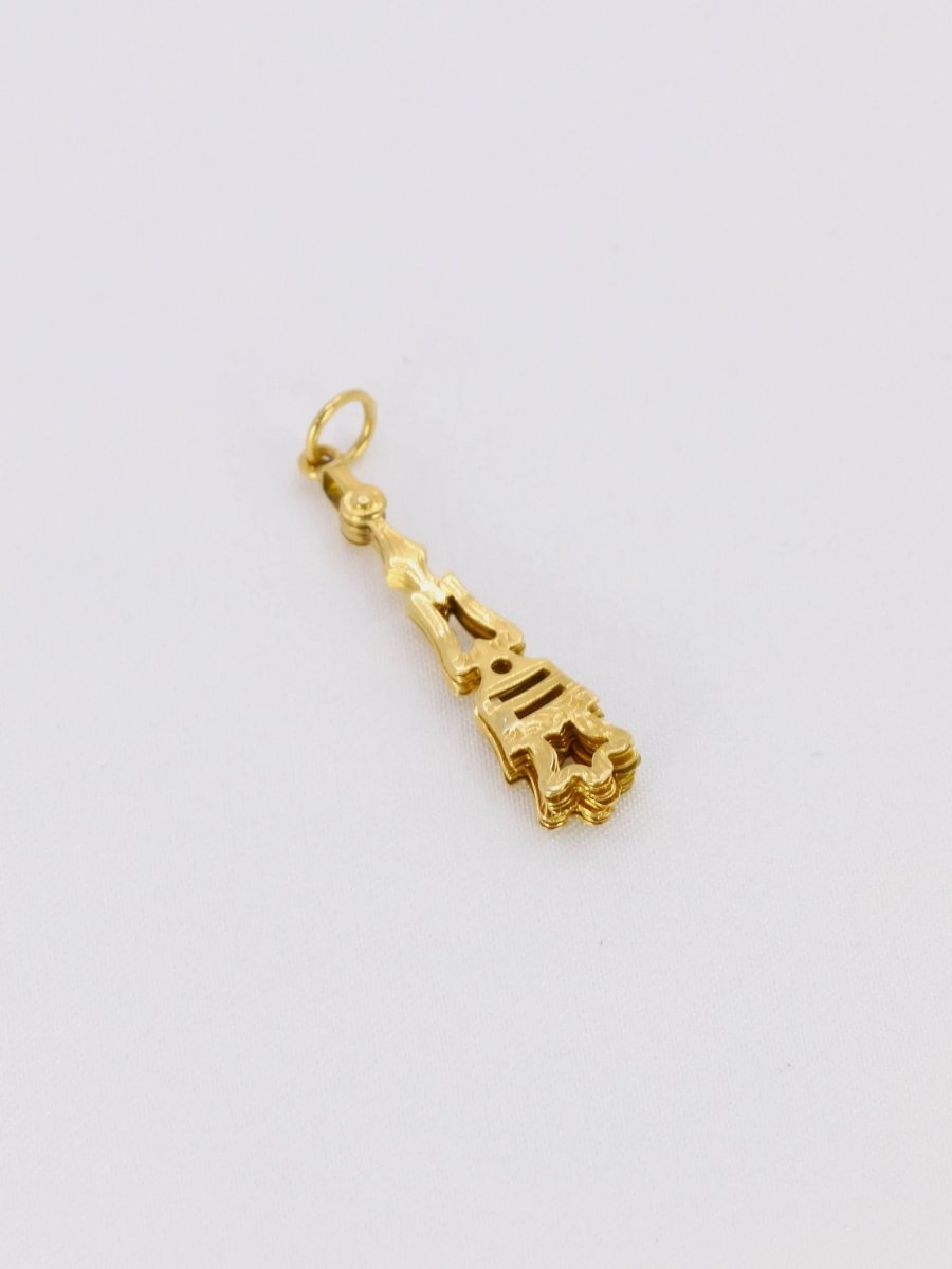 Pendentif éventail or jaune - Castafiore