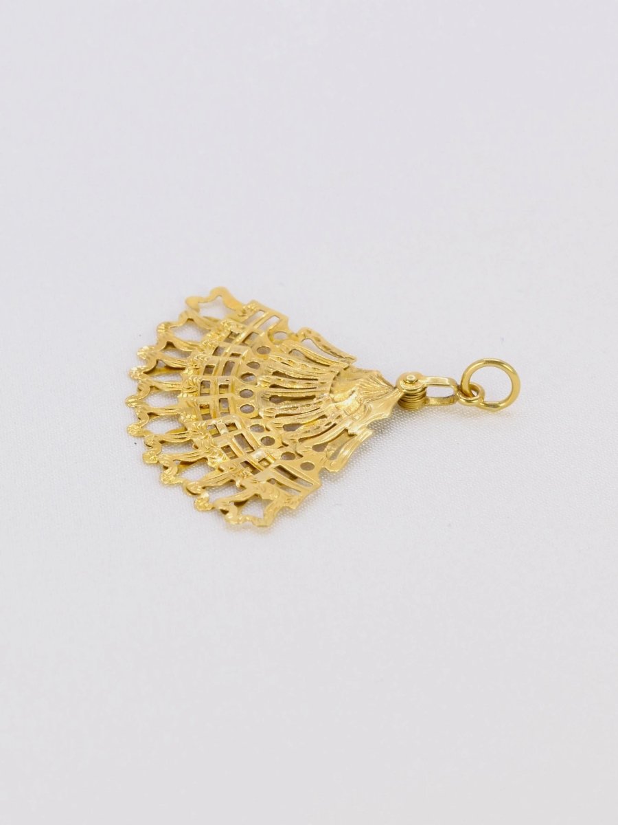 Pendentif éventail or jaune - Castafiore