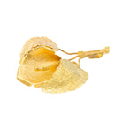 Pendentif feuille en or jaune - Castafiore