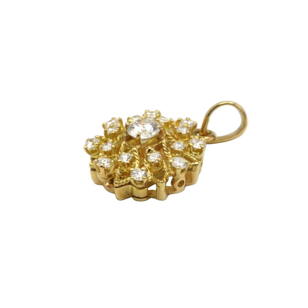 Pendentif FLEUR en or jaune et diamant - Castafiore