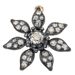 Pendentif Fleur Or jaune Diamant - Castafiore